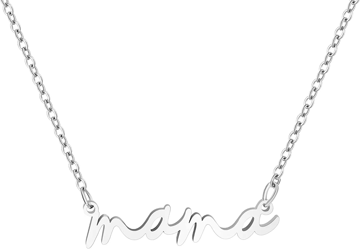 Mother Daughter Matching Necklace Gifts for Mama Necklace for Women Mommy and Me Jewelry for Birthday Christmas Silver / mama
