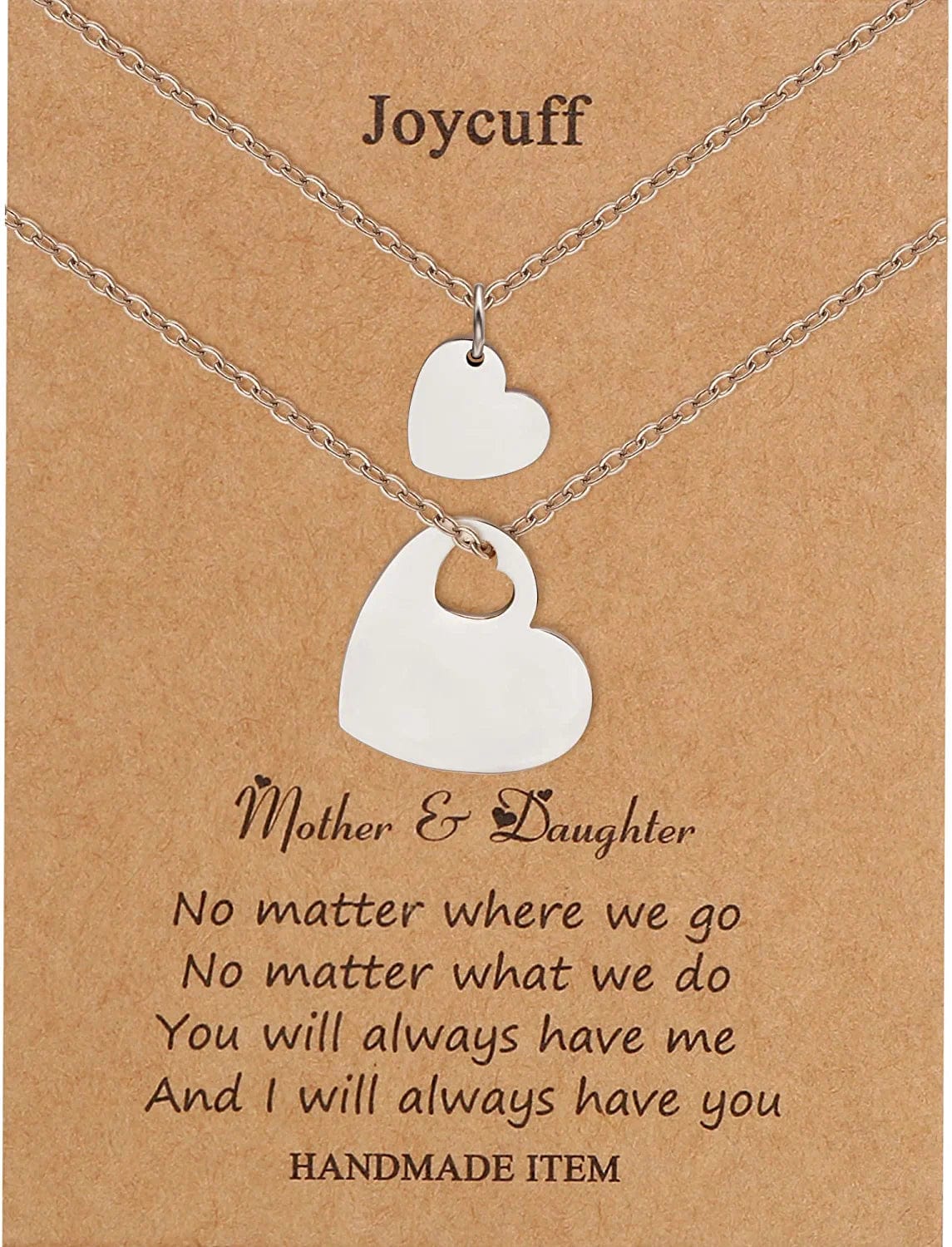 Mother Daughter Matching Necklace Gifts for Mama Necklace for Women Mommy and Me Jewelry for Birthday Christmas Silver / Heart*-Daughter