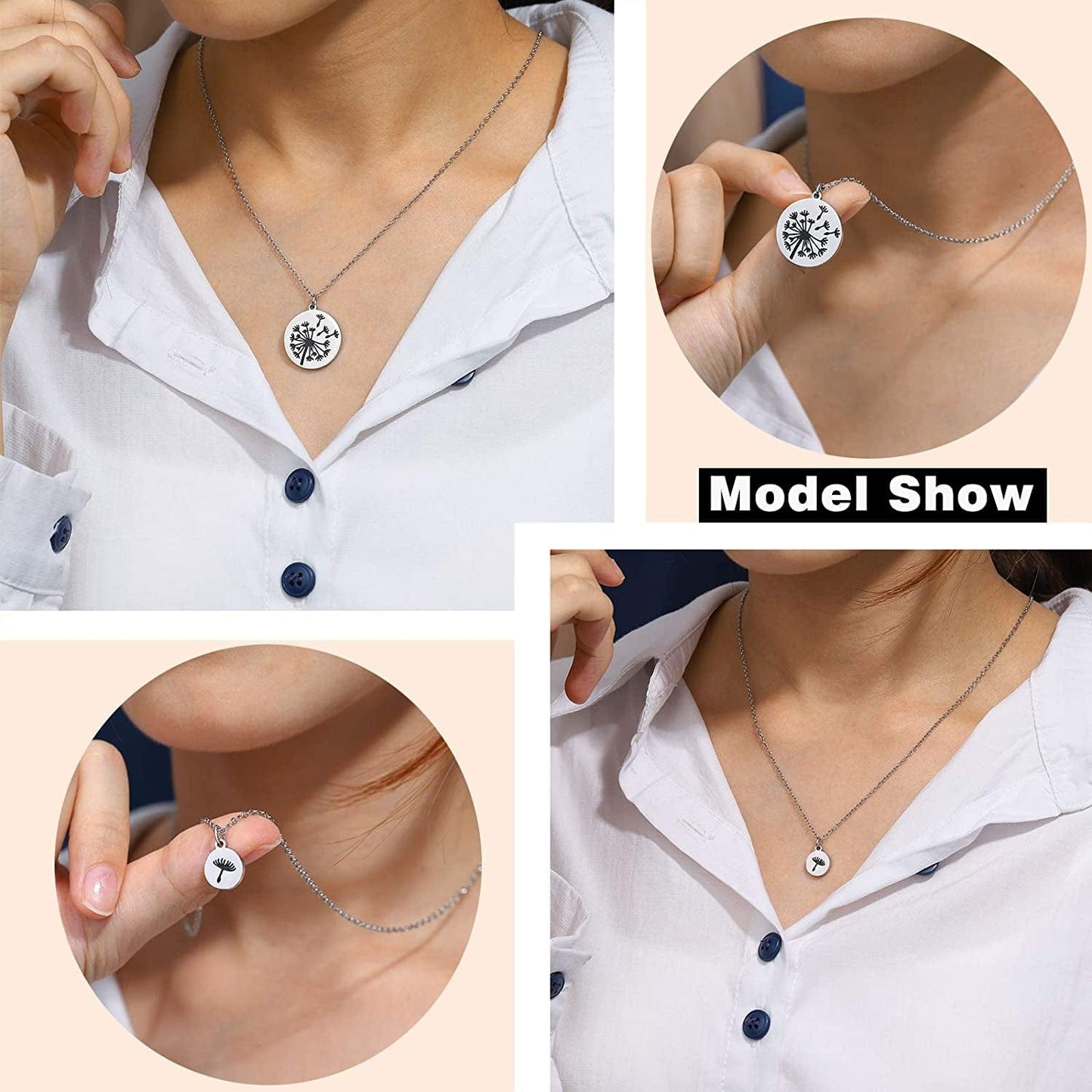 Mother Daughter Necklace Set for 2/3 Mothers Day Gifts for Mom Daughter