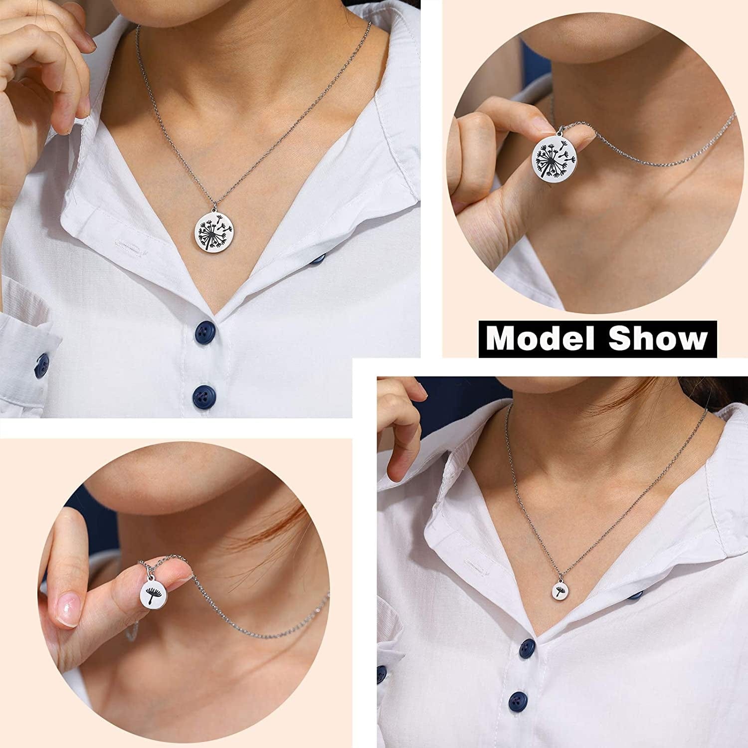 Mother Daughter Necklace Set for 2/3 Mothers Day Gifts for Mom Daughter