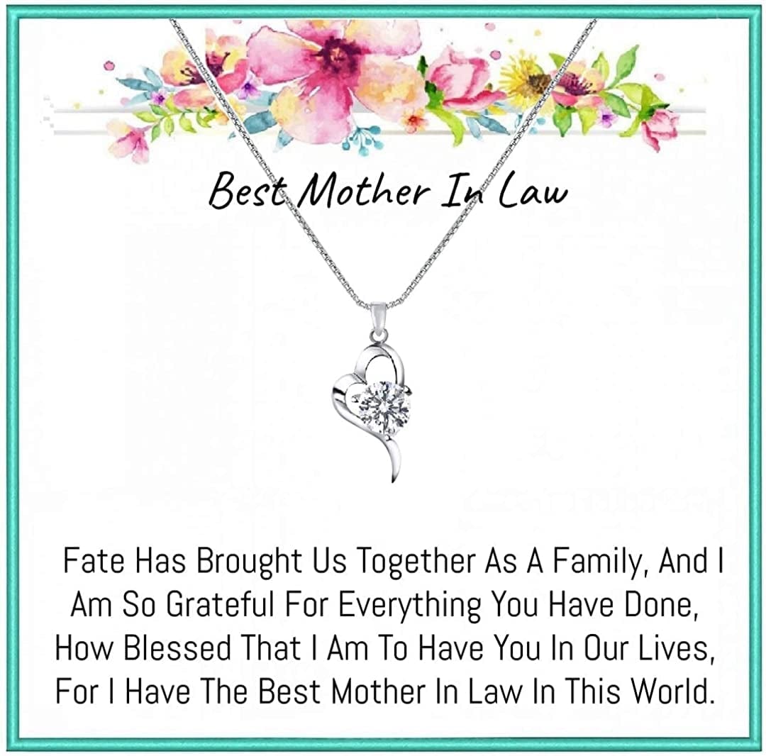 Mother in Law Gifts, Mother of the Groom, Future Mother in Law Mother in Law Birthday Gifts, Mother in Law Jewelry, Mother in Law Necklace, Mother in Law Holiday and More Heart S1