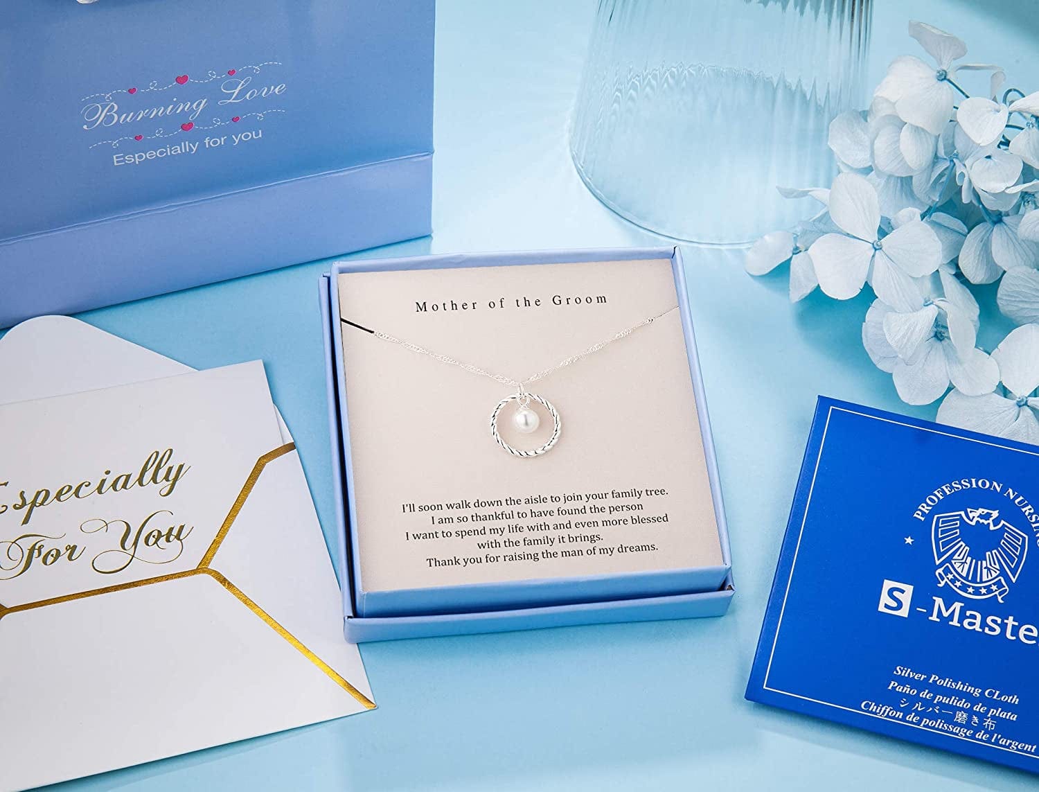 Mother of the Groom Necklace from Bride Sterling Silver Necklace for Mother of the Groom Gifts from Bride Mothers Day Gifts for Mom Birthday Gifts Wedding Gift