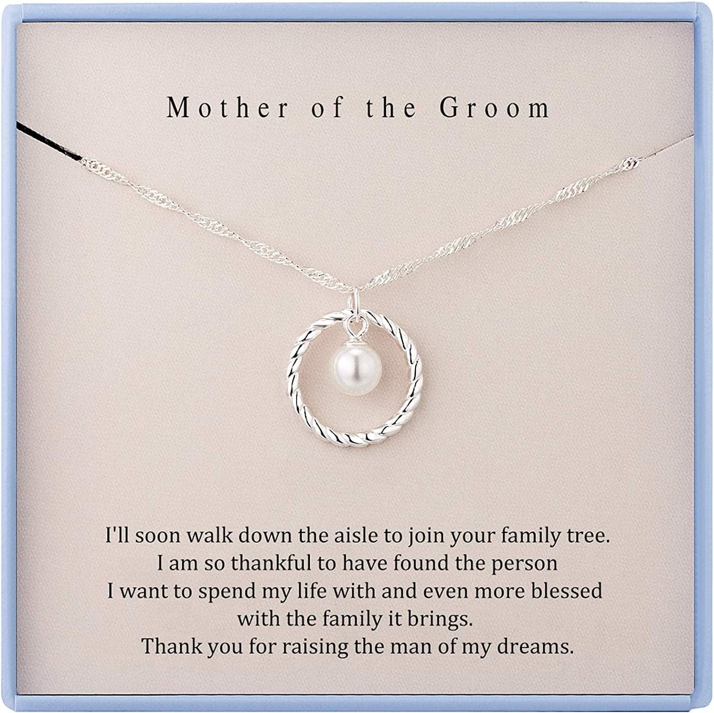 Mother of the Groom Necklace from Bride Sterling Silver Necklace for Mother of the Groom Gifts from Bride Mothers Day Gifts for Mom Birthday Gifts Wedding Gift