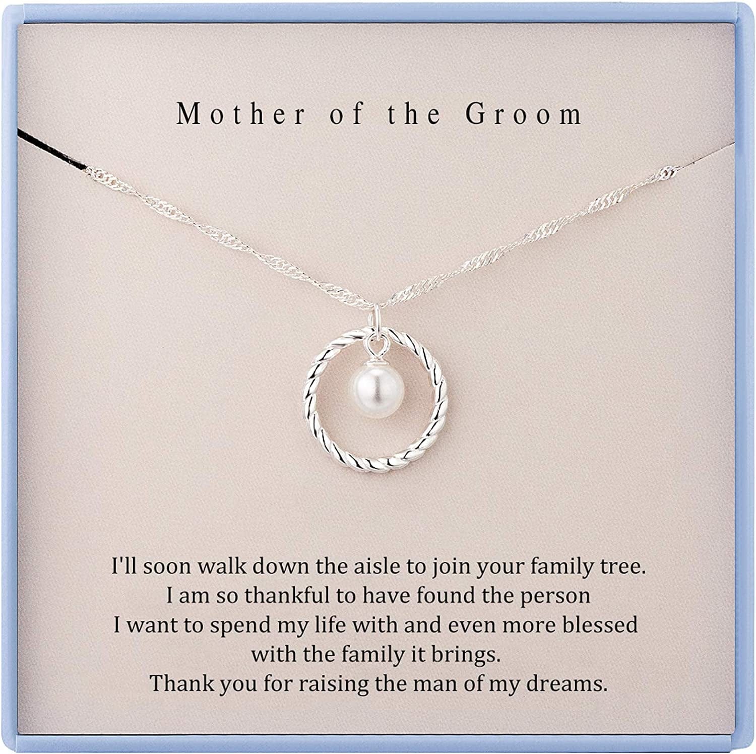 Mother of the Groom Necklace from Bride Sterling Silver Necklace for Mother of the Groom Gifts from Bride Mothers Day Gifts for Mom Birthday Gifts Wedding Gift