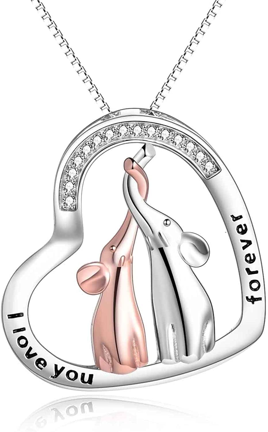 Mother'S Day Gifts for Mother from Daughter 925 Sterling Silver Animal Necklace for Mom Women Jewelry Gifts 2- Elephant