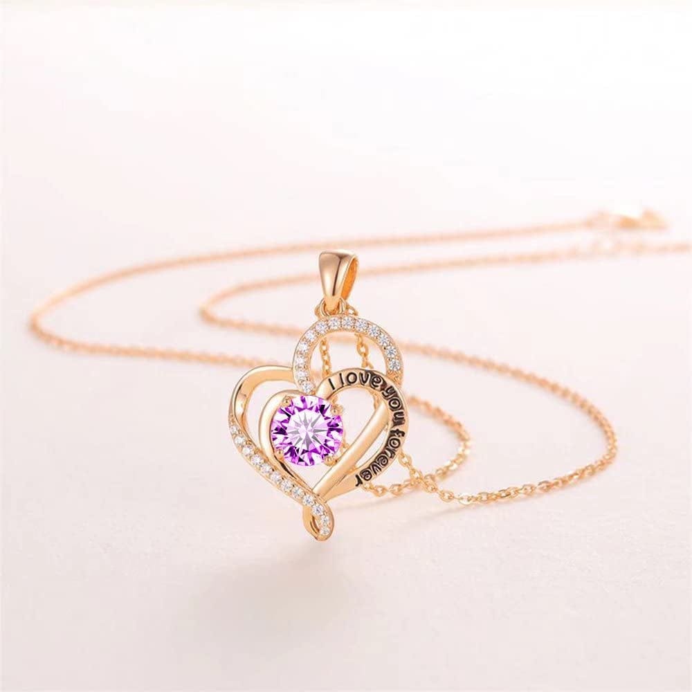 Mothers Day Gifts for Mom, Heart Necklaces for Women, Sterling Silver I Love You Necklace, Romantic Gift from Daughter Son,Birthday Mother’S Day Jewelry Gift for Mom Women Girls