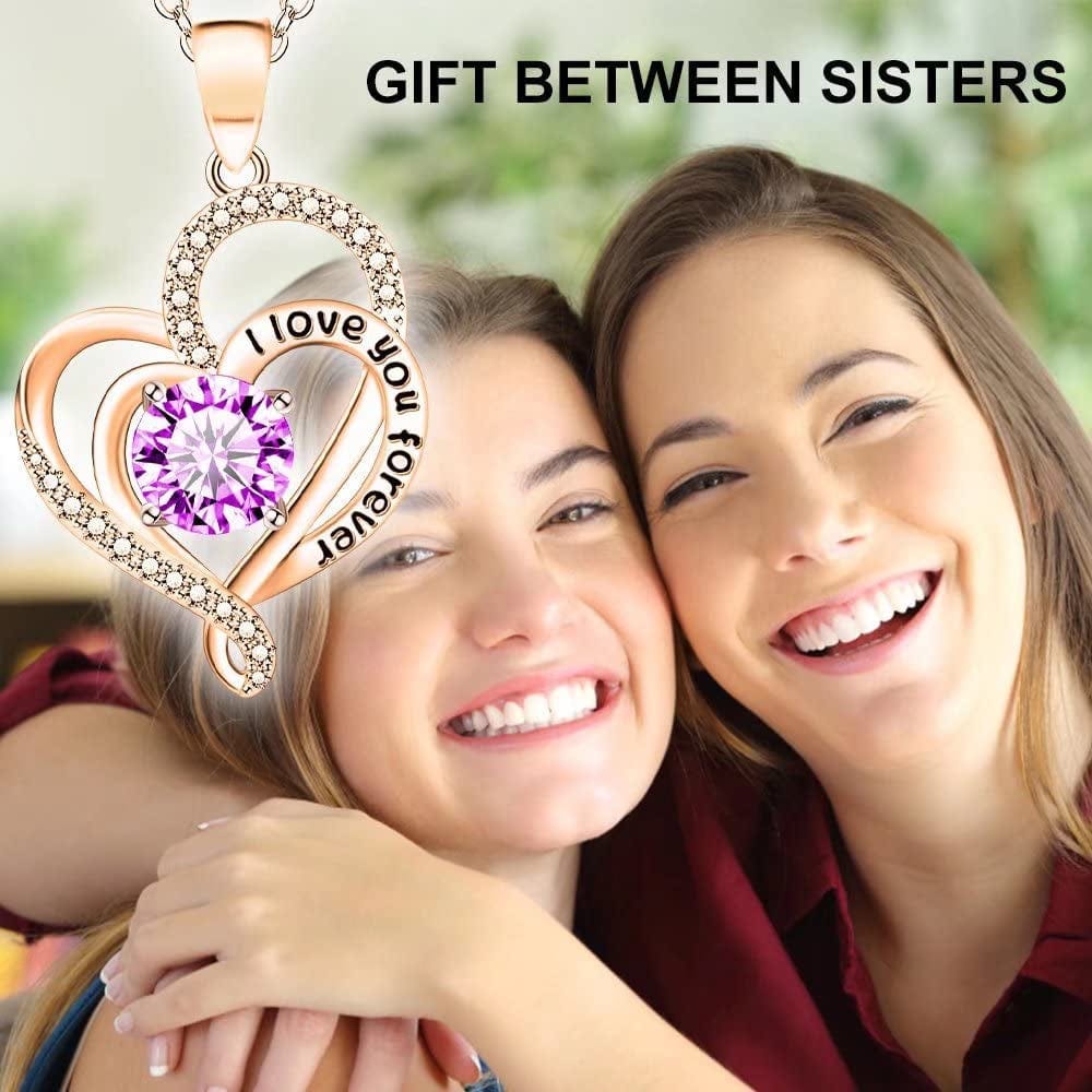 Mothers Day Gifts for Mom, Heart Necklaces for Women, Sterling Silver I Love You Necklace, Romantic Gift from Daughter Son,Birthday Mother’S Day Jewelry Gift for Mom Women Girls