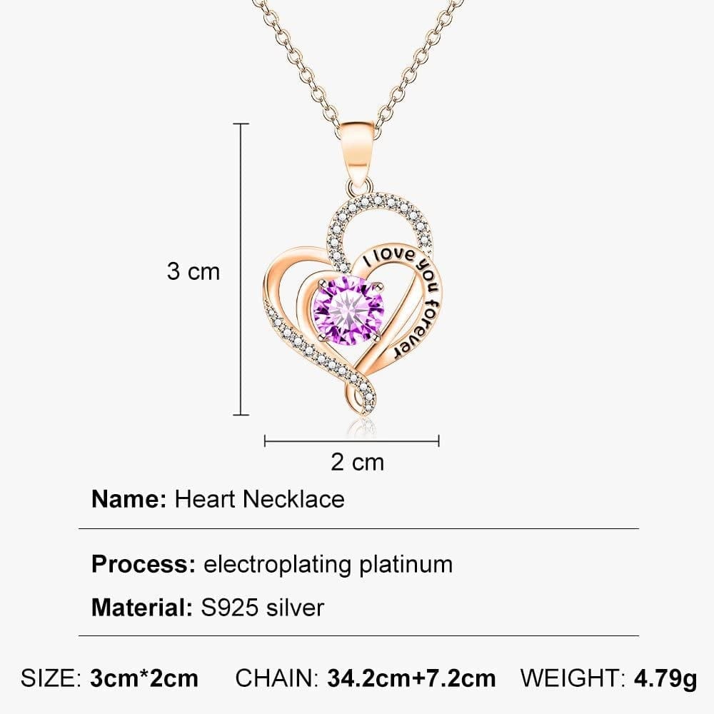 Mothers Day Gifts for Mom, Heart Necklaces for Women, Sterling Silver I Love You Necklace, Romantic Gift from Daughter Son,Birthday Mother’S Day Jewelry Gift for Mom Women Girls