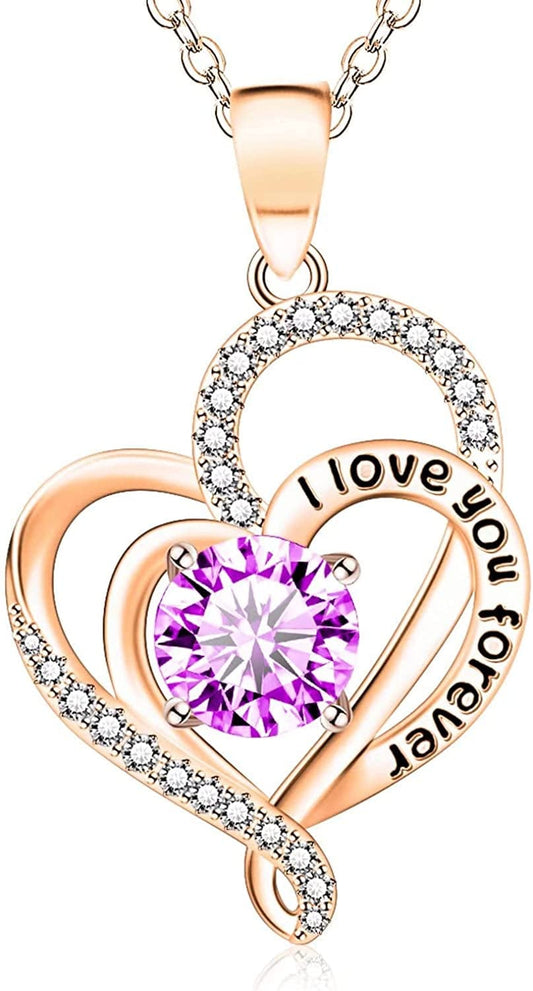 Mothers Day Gifts for Mom, Heart Necklaces for Women, Sterling Silver I Love You Necklace, Romantic Gift from Daughter Son,Birthday Mother’S Day Jewelry Gift for Mom Women Girls