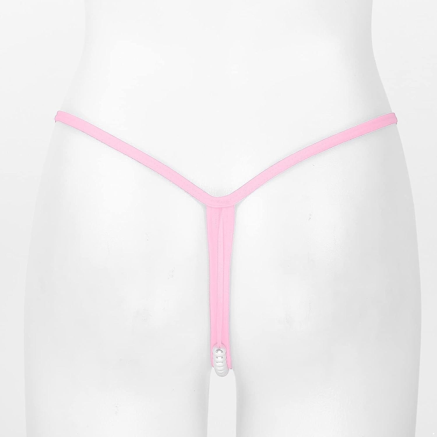 Msemis Women Lace Thongs Tanga V-String Panties Mini Bikini G-String T Back Underwear Lingerie