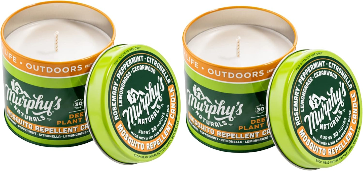 Murphy’S Naturals Mosquito Repellent Candle | DEET Free | Made with Plant Based Essential Oils and a Soy/Beeswax Blend | 30 Hour Burn Time | 9Oz | 6 Pack 2
