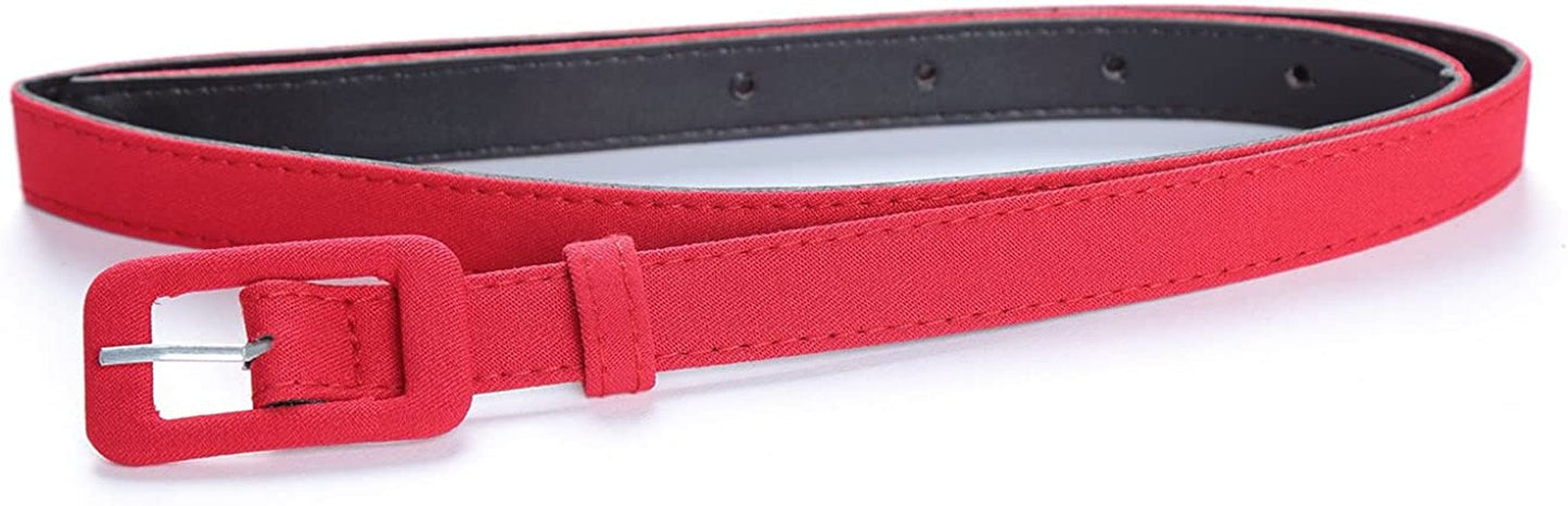 MUXXN Womens Belt- Solid Color Basic Belt for Casual Formal Dress or Jeans Apparel & Accessories > Clothing Accessories > Belts MUXXN Red X-Large