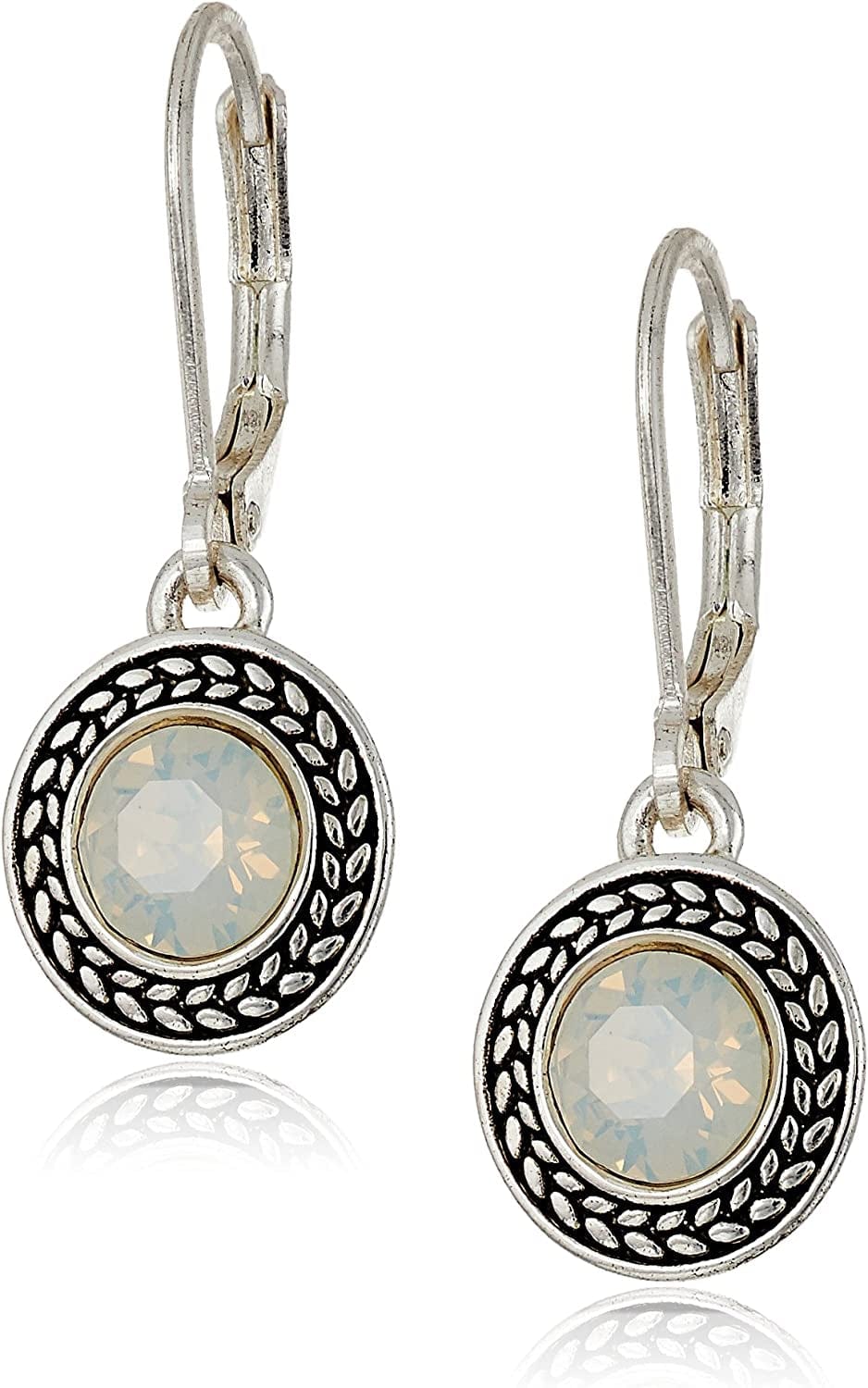 Napier Women'S Pierced Earrings Pearl Drop Leverback White