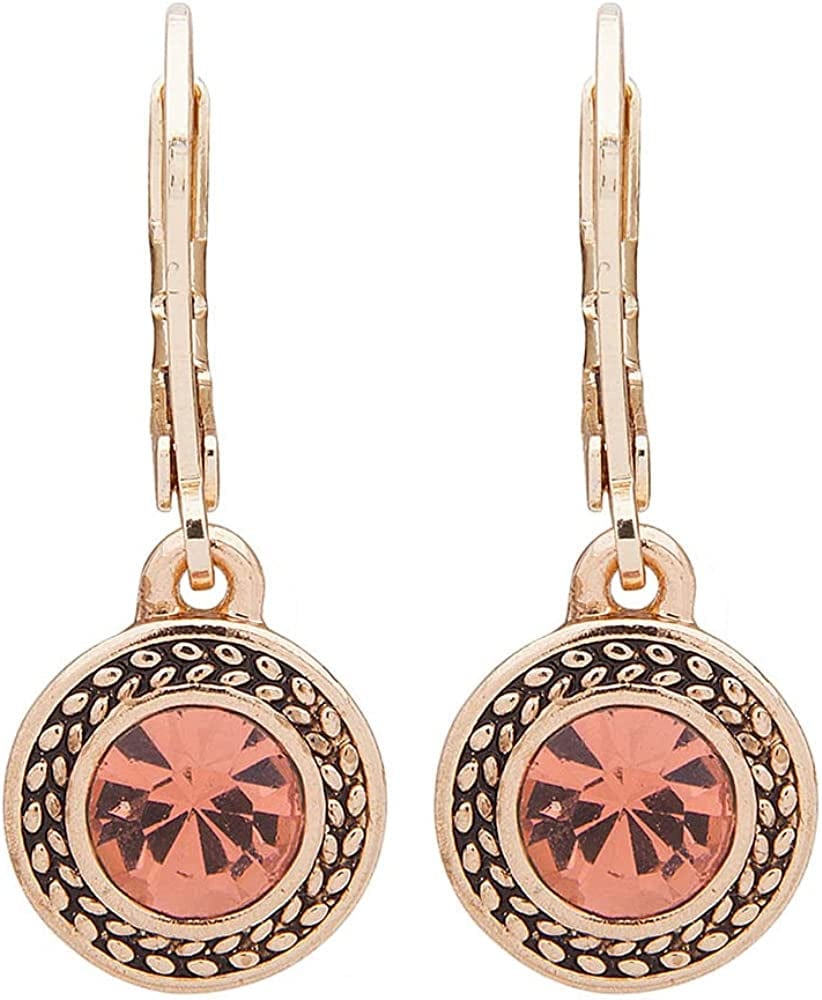 Napier Women'S Pierced Earrings Pearl Drop Leverback Rose Gold