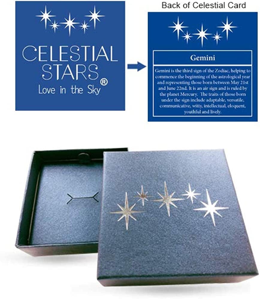 NATALIA DRAKE 1/10 Cttw Diamond Celestial Star Horoscope Astrology Diamond Zodiac Ring for Women in Sterling Silver (Color H-I / Clarity I1-I2)