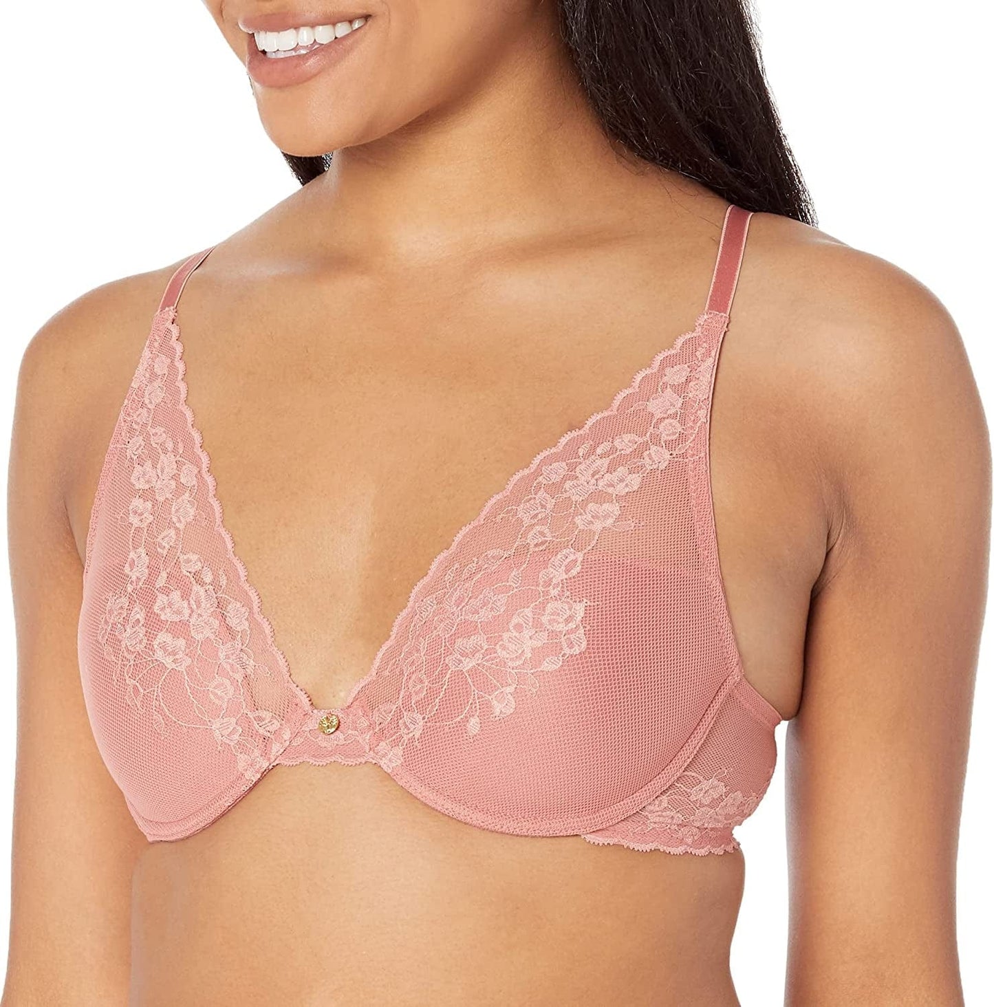 Natori Women'S Cherry Blossom Convertible Contour Bra Sandy Rose / 32B