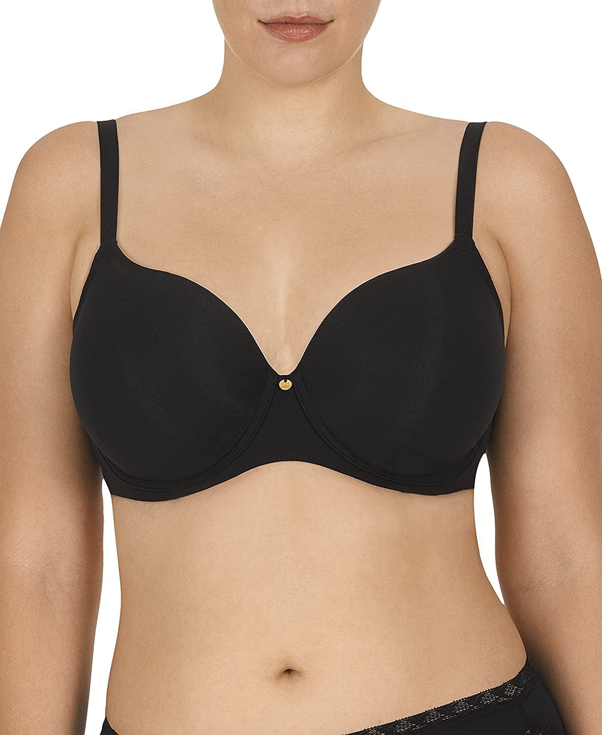Natori Women'S Chic Comfort Full Figure Sweetheart Contour Underwire Bra Black / 38G