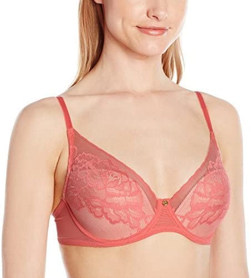 Natori Women'S Flora Contour Underwire Bra Sunset Pink/Cameo Rose / 34DD