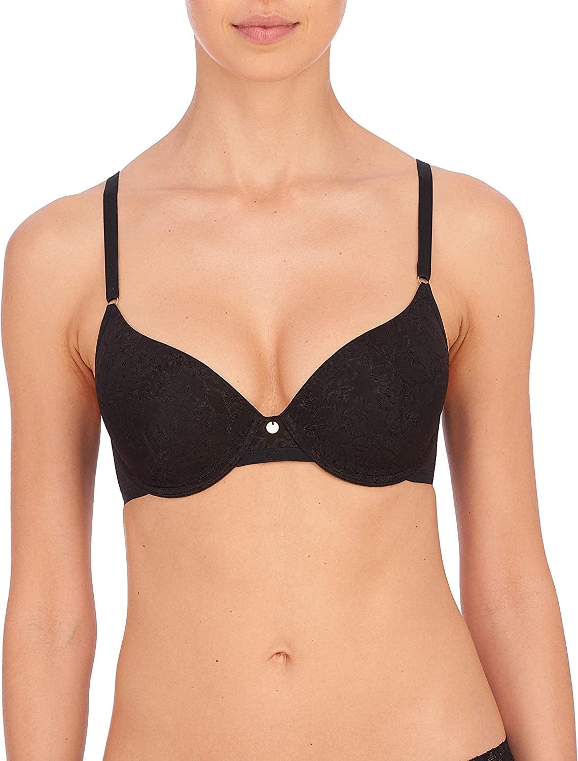 Natori Women'S Jacquard Contour Underwire Bra Black / 34DD