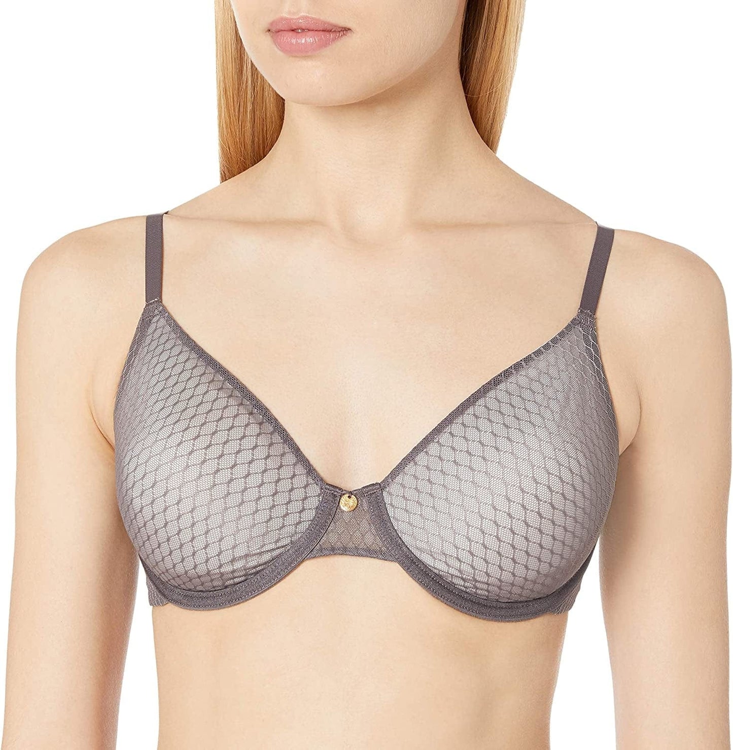 Natori Women'S Paradox Unlined Underwire Bra Gunmetal/Light Ivory / 34A
