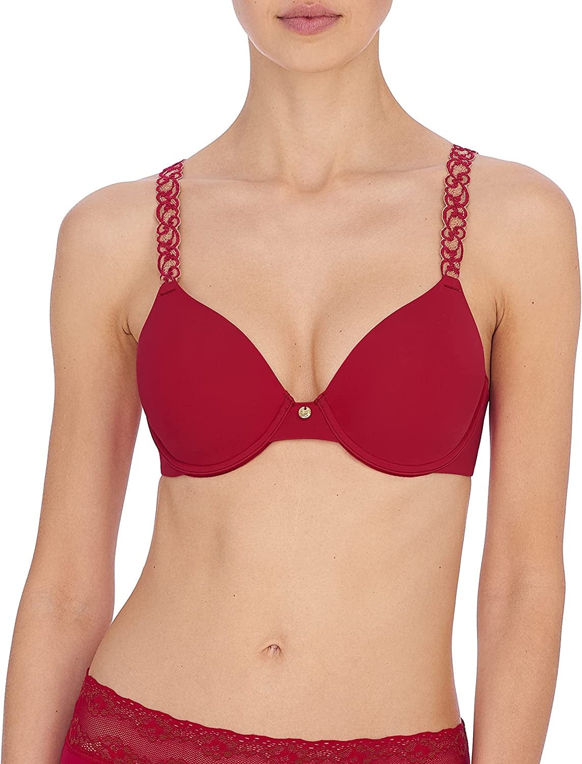 Natori Women'S Pure Luxe Custom Coverage Contour Chili/Glow / 34G