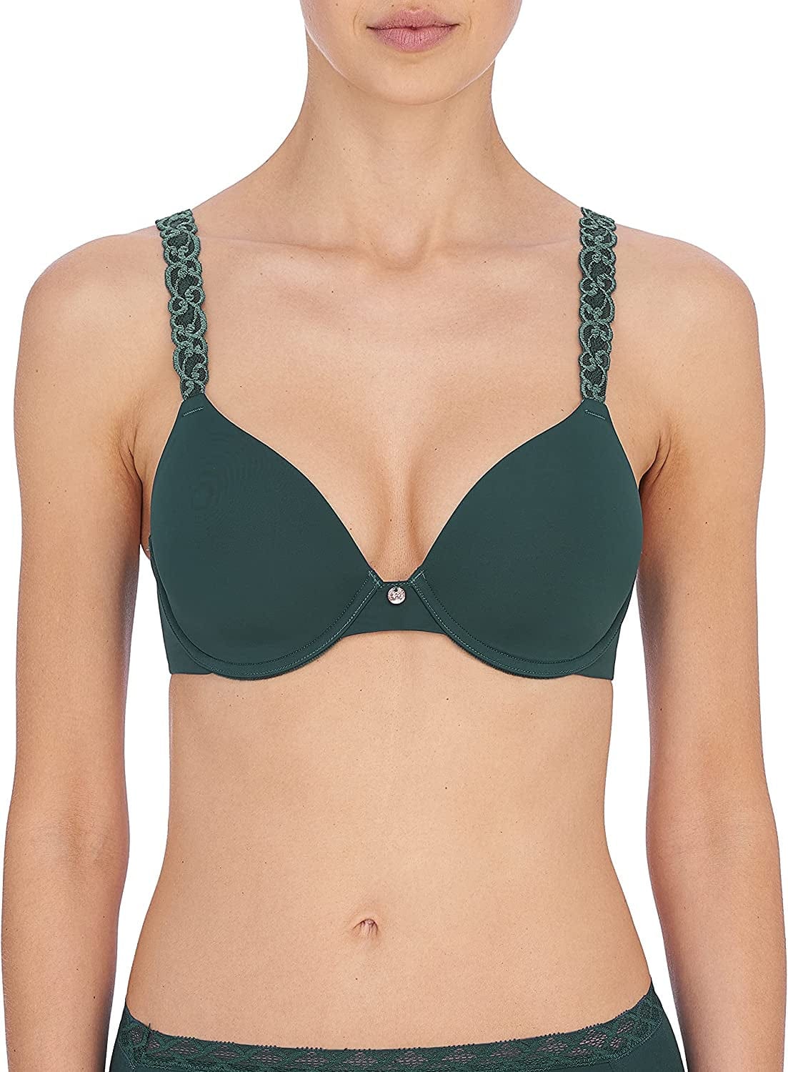 Natori Women'S Pure Luxe Custom Coverage Contour Stormy Teal/Deep Aqua / 32D