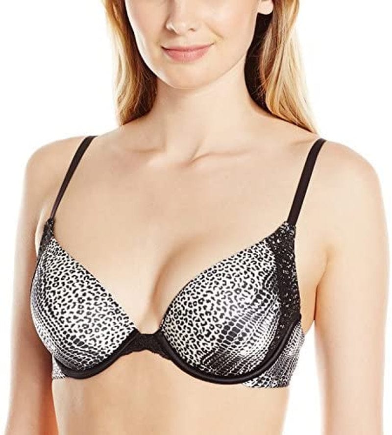 Natural Boost Demi Bra, Push-Up Lace T-Shirt Bra with Convertible Straps, Add-One-Cup-Size Push-Up T-Shirt Bra