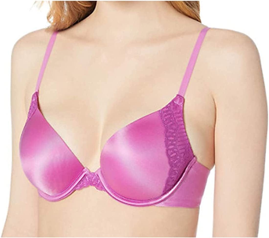 Natural Boost Demi Bra, Push-Up Lace T-Shirt Bra with Convertible Straps, Add-One-Cup-Size Push-Up T-Shirt Bra