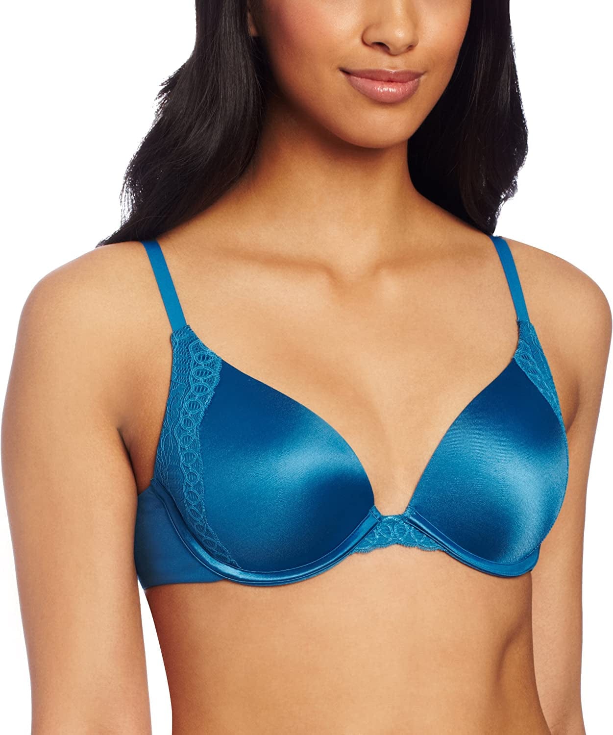 Natural Boost Demi Bra, Push-Up Lace T-Shirt Bra with Convertible Straps, Add-One-Cup-Size Push-Up T-Shirt Bra