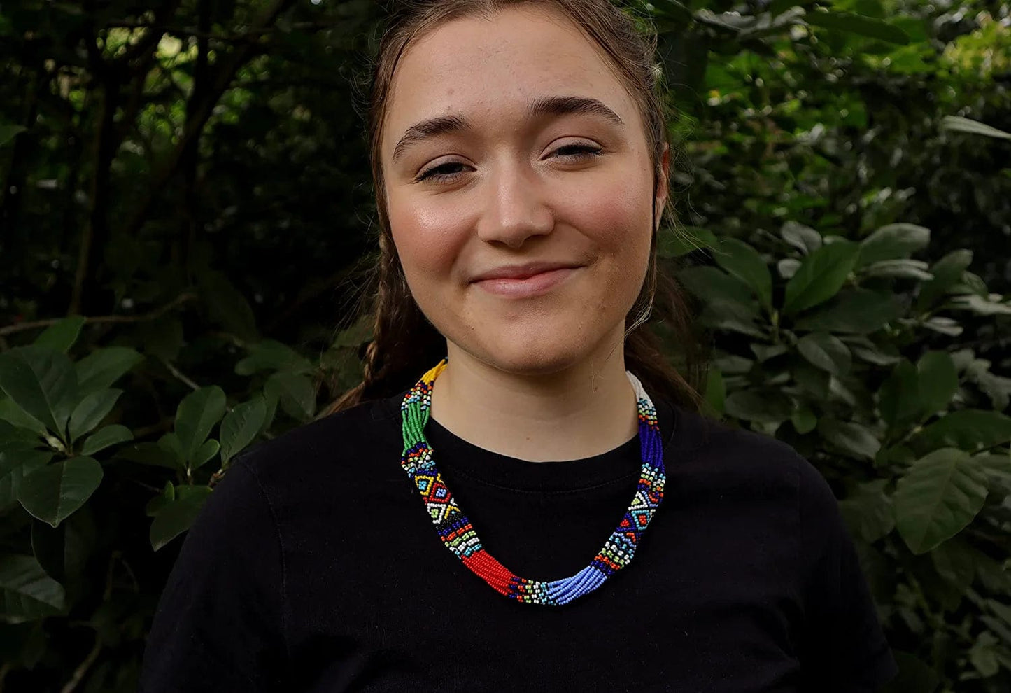 Ndlovu Zulu Necklace | by Woza Moya (Come Spirit of Change) | Handmade by the Hillcrest AIDS Centre Trust Crafters in South Africa