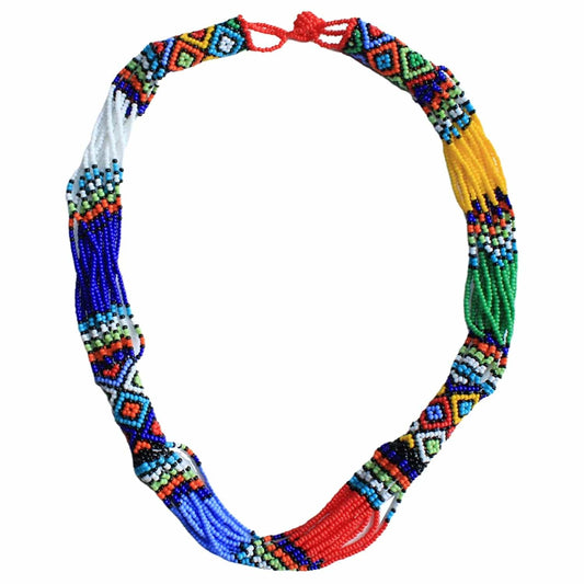 Ndlovu Zulu Necklace | by Woza Moya (Come Spirit of Change) | Handmade by the Hillcrest AIDS Centre Trust Crafters in South Africa