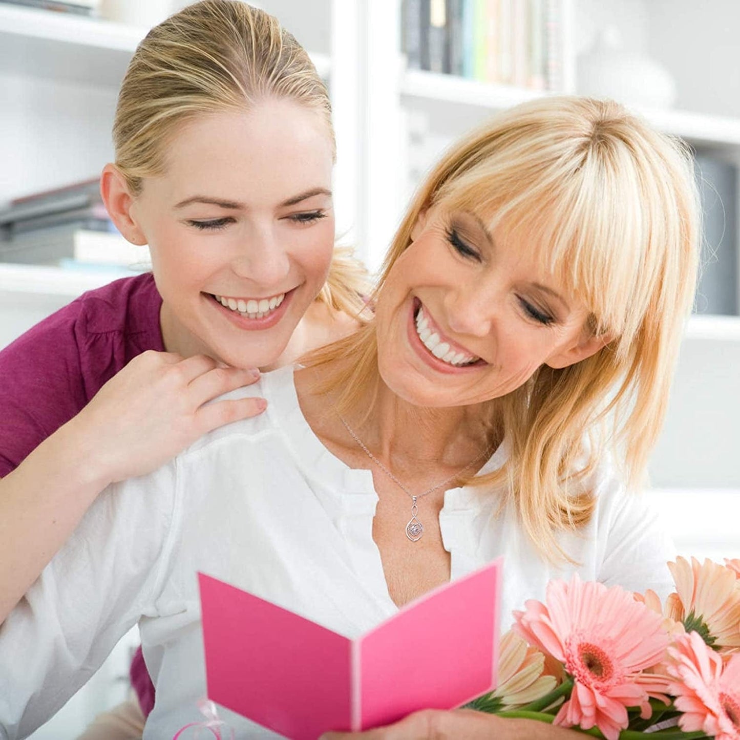 Necklaces for Women Wedding Gifts for Mother of the Groom Mother in Law Gifts from Daughter in Law Infinity Heart Silver Necklace for Women N08C