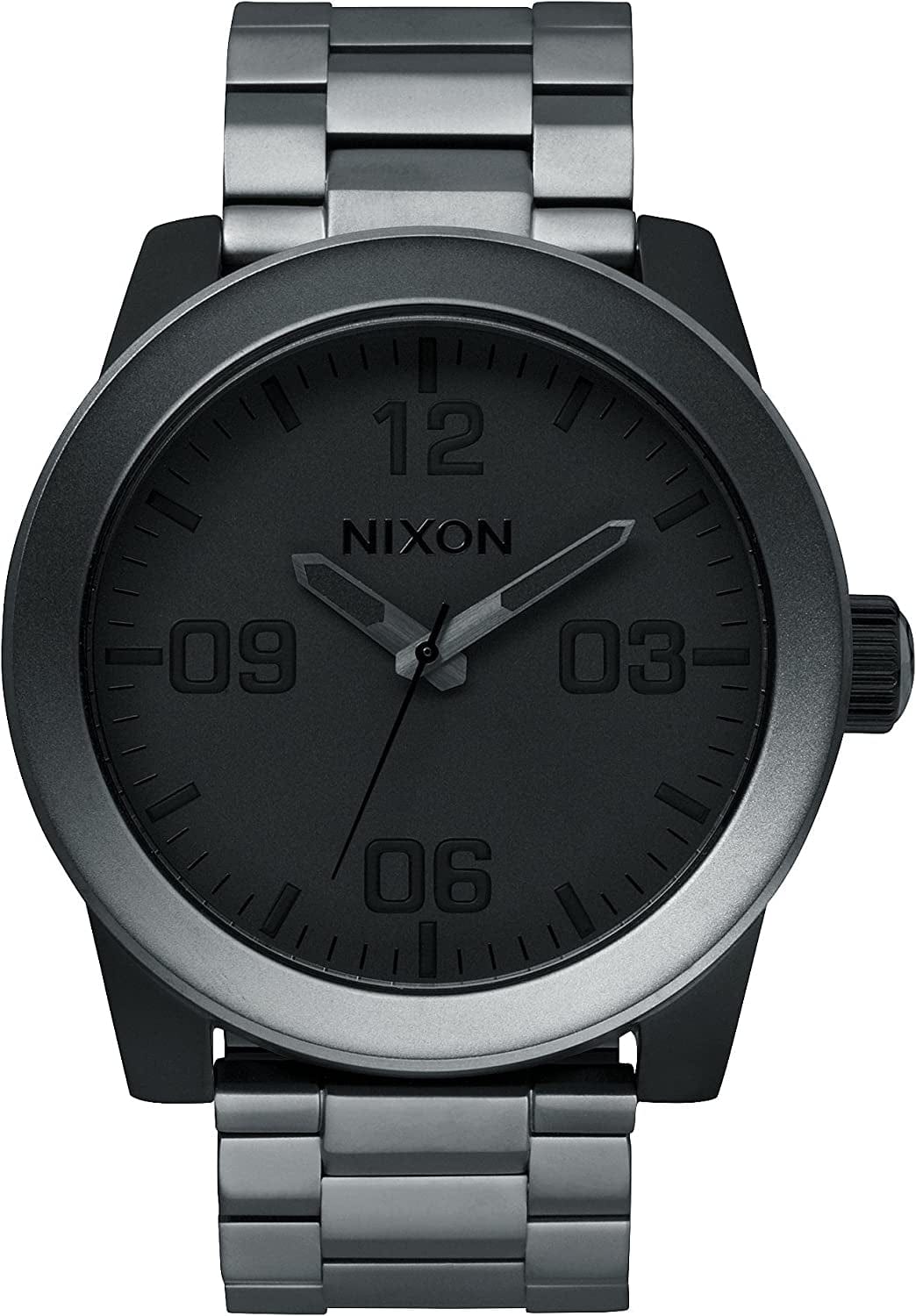 Nixon Corporal SS A346. 100M Water Resistant XL Men’S Watch (48Mm Watch Face. 24Mm Stainless Steel Band) Matte Black/Matte Gunmetal