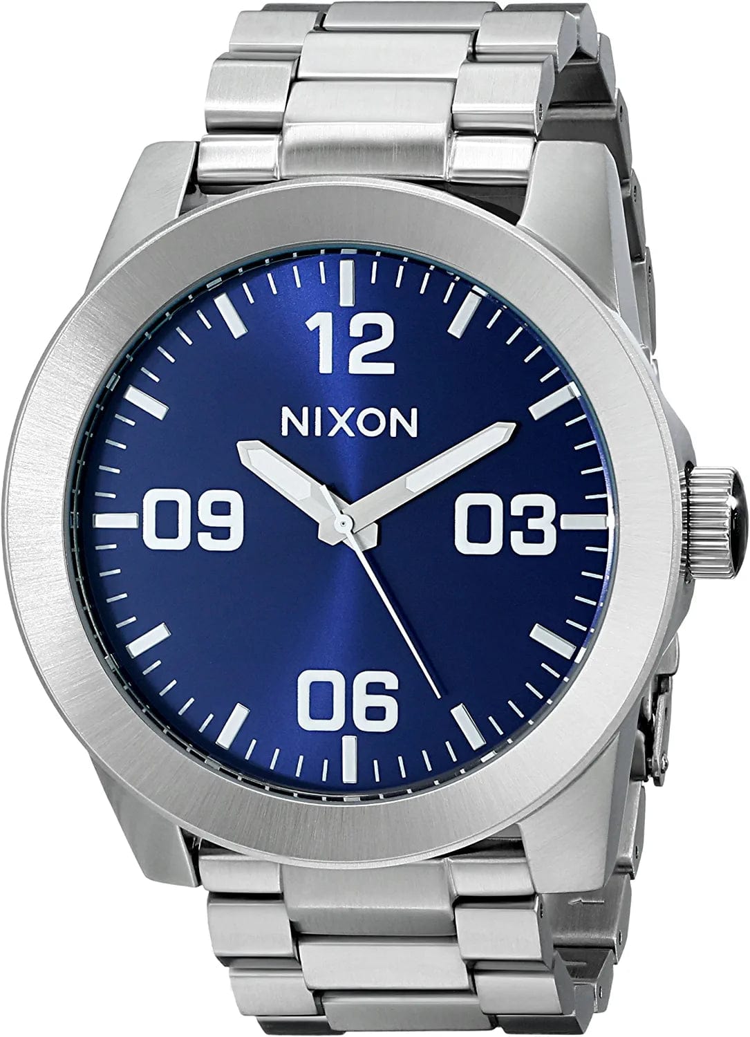 Nixon Corporal SS A346. 100M Water Resistant XL Men’S Watch (48Mm Watch Face. 24Mm Stainless Steel Band) Blue Sunray