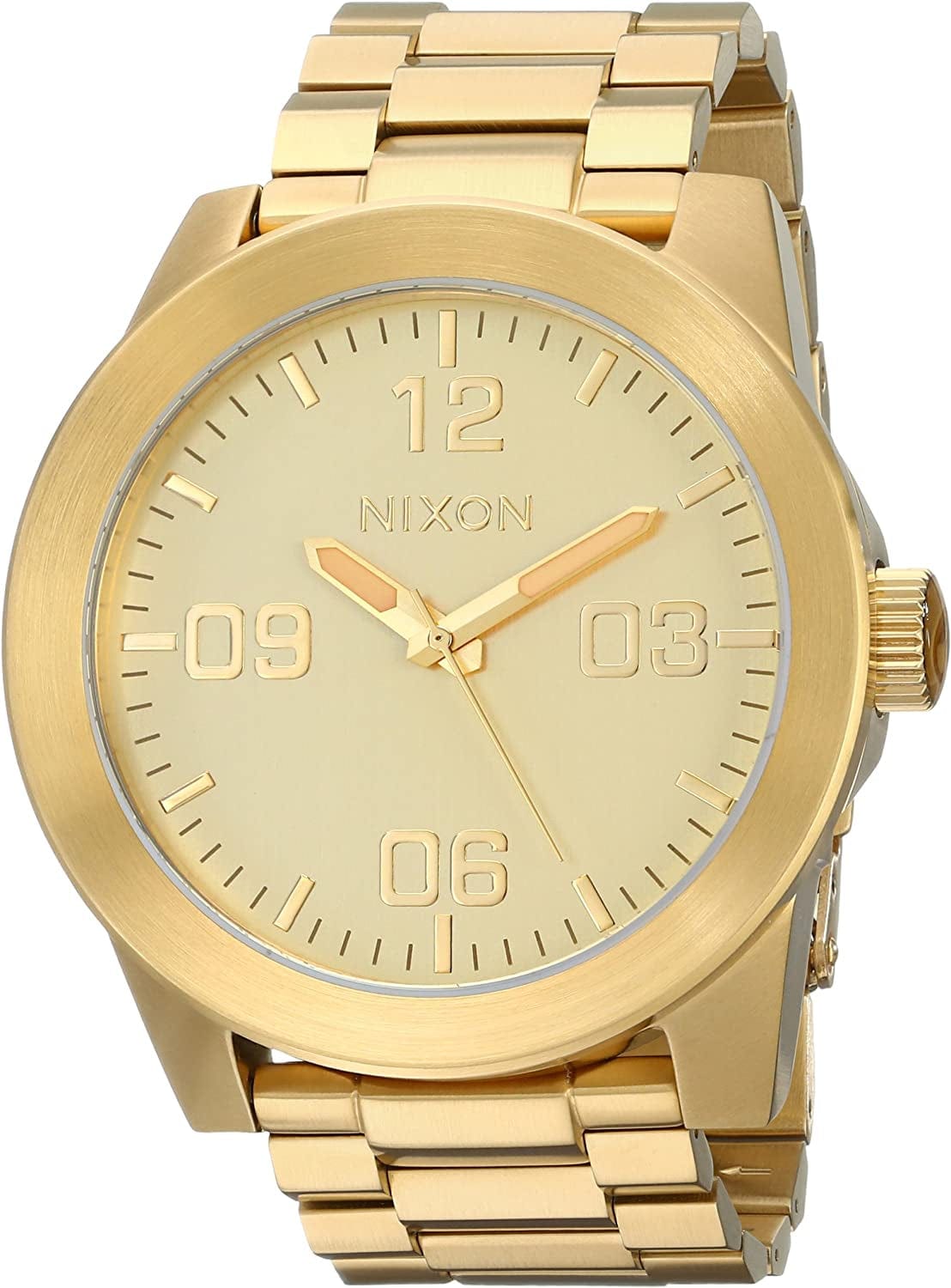 Nixon Corporal SS A346. 100M Water Resistant XL Men’S Watch (48Mm Watch Face. 24Mm Stainless Steel Band) Gold-Tone