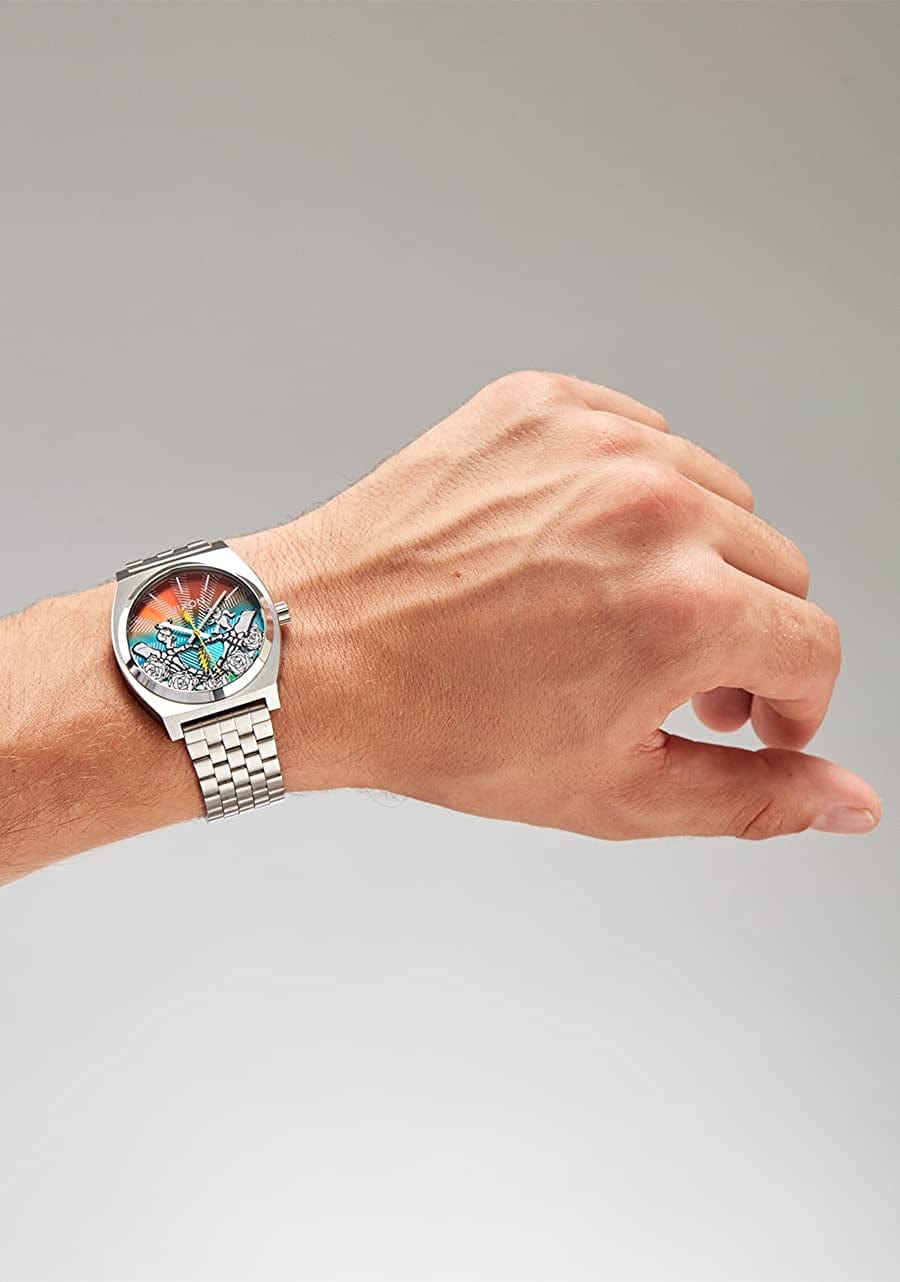 NIXON Grateful Dead Time Teller A1341-100M Water Resistant Men'S Analog Fashion Watch (37Mm Watch Face, 19.5Mm-18Mm Stainless Steel Band)