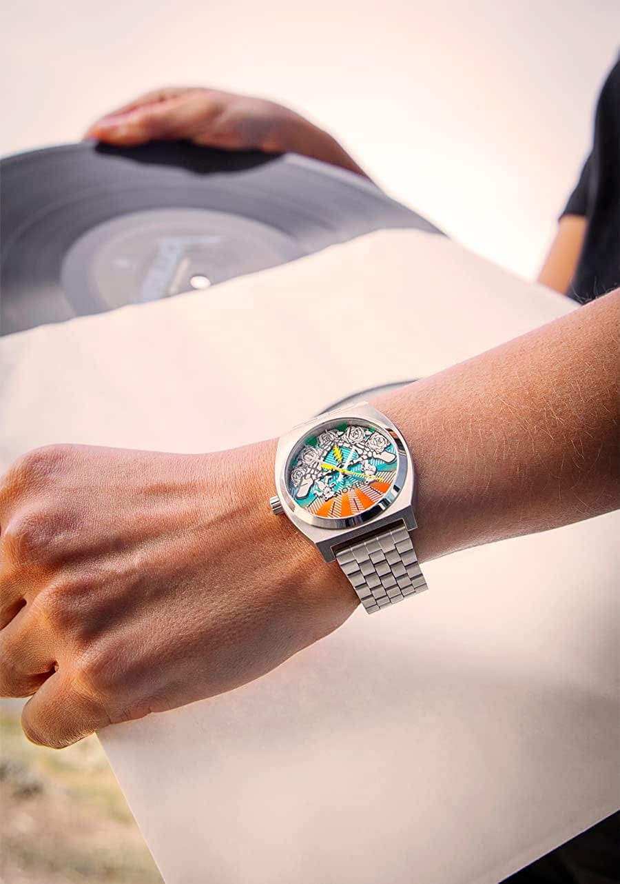 NIXON Grateful Dead Time Teller A1341-100M Water Resistant Men'S Analog Fashion Watch (37Mm Watch Face, 19.5Mm-18Mm Stainless Steel Band)