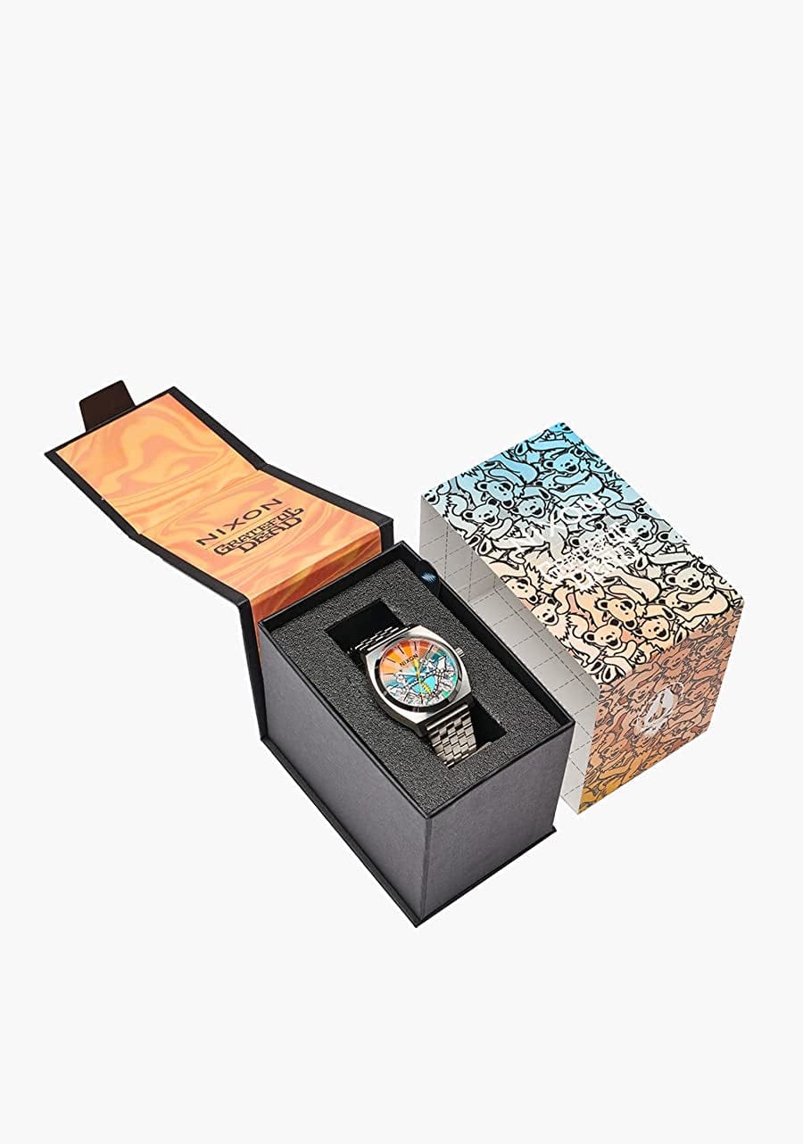 NIXON Grateful Dead Time Teller A1341-100M Water Resistant Men'S Analog Fashion Watch (37Mm Watch Face, 19.5Mm-18Mm Stainless Steel Band)