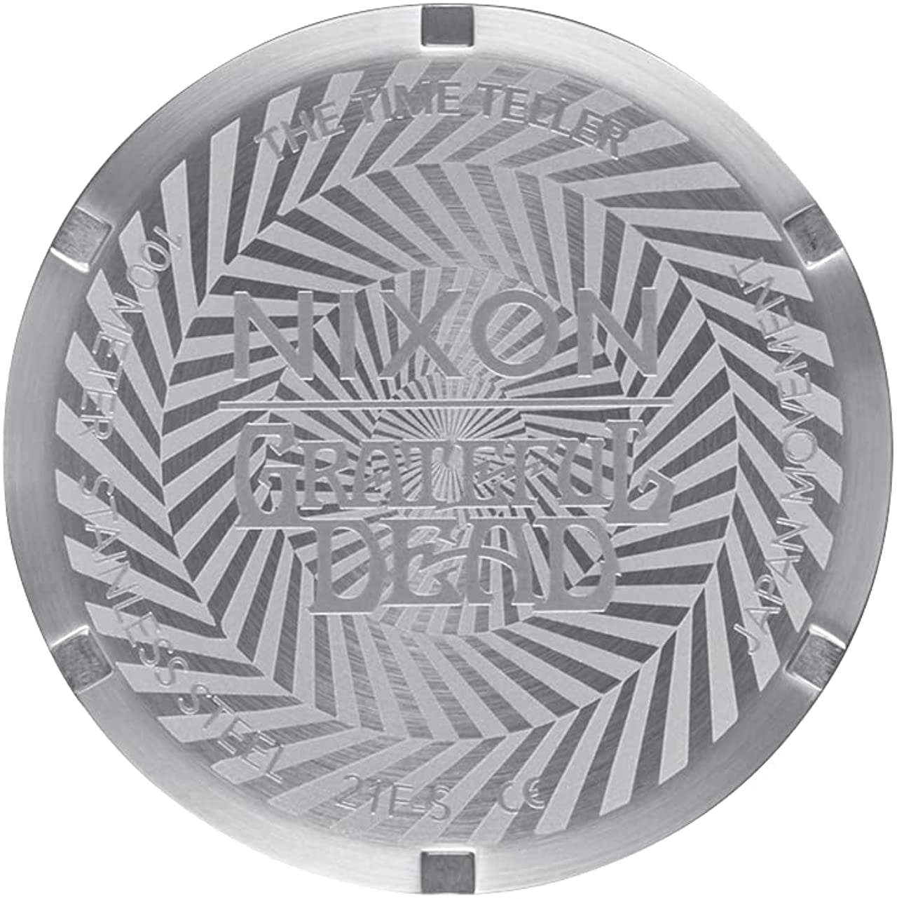 NIXON Grateful Dead Time Teller A1341-100M Water Resistant Men'S Analog Fashion Watch (37Mm Watch Face, 19.5Mm-18Mm Stainless Steel Band)