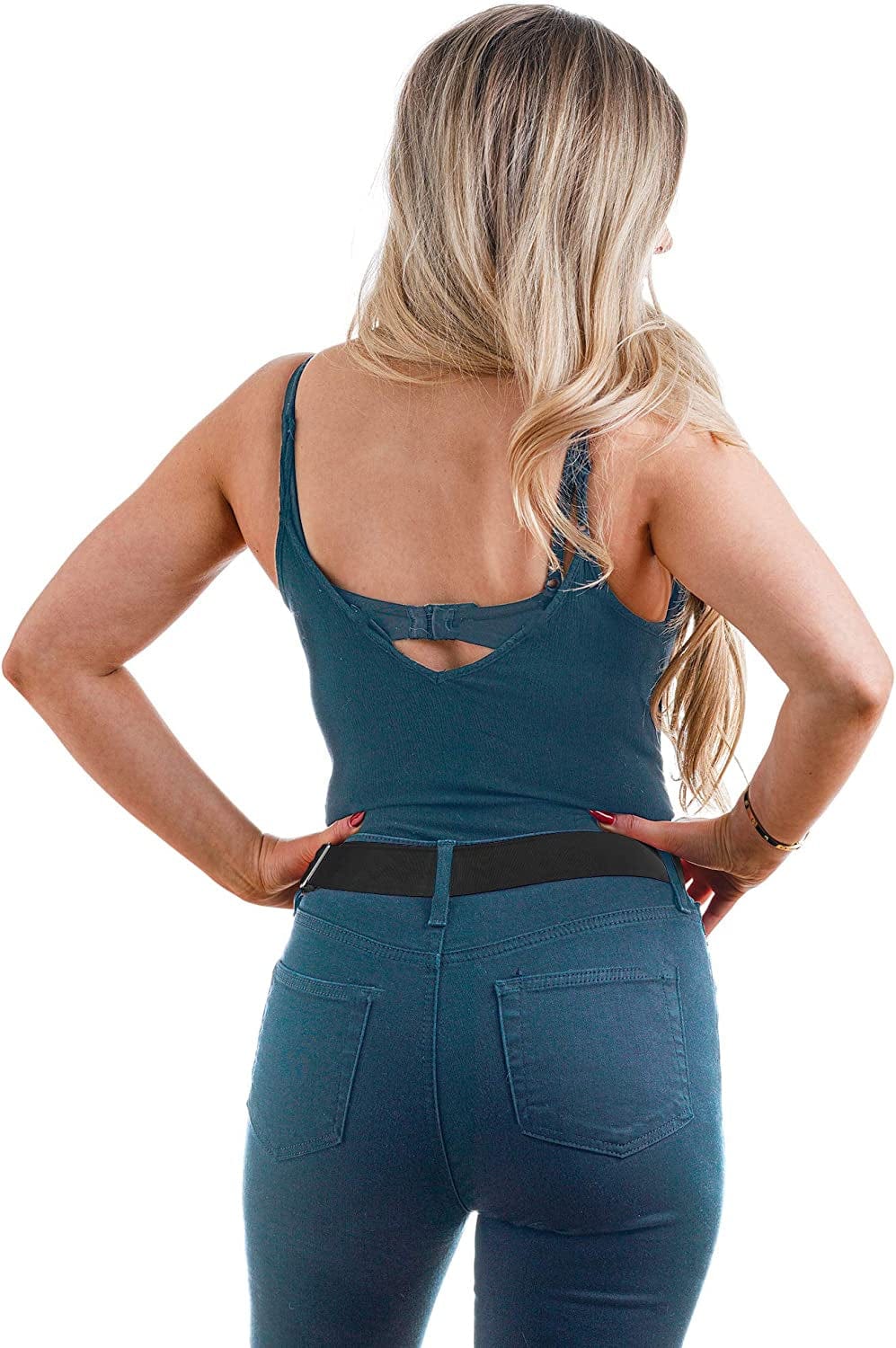 No Show Invisible Elastic Belts for Women & Men Non Slip Fits Waist Upto 50 Inch. Apparel & Accessories > Clothing Accessories > Belts ONE-BELT