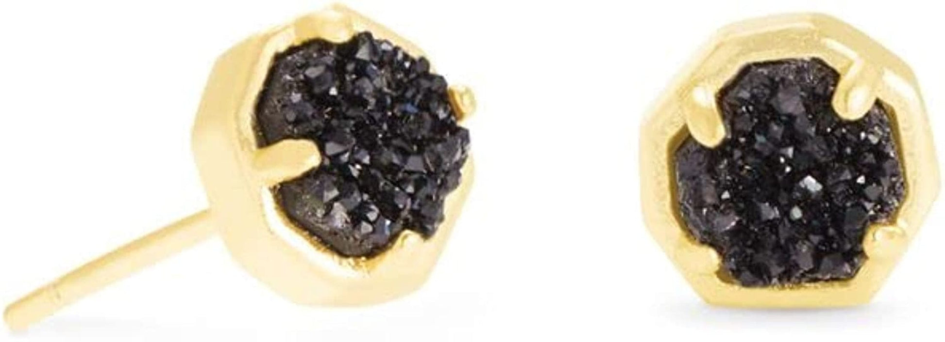 Nola Stud Earrings for Women, Fashion Jewelry GOLD - BLACK DRUSY