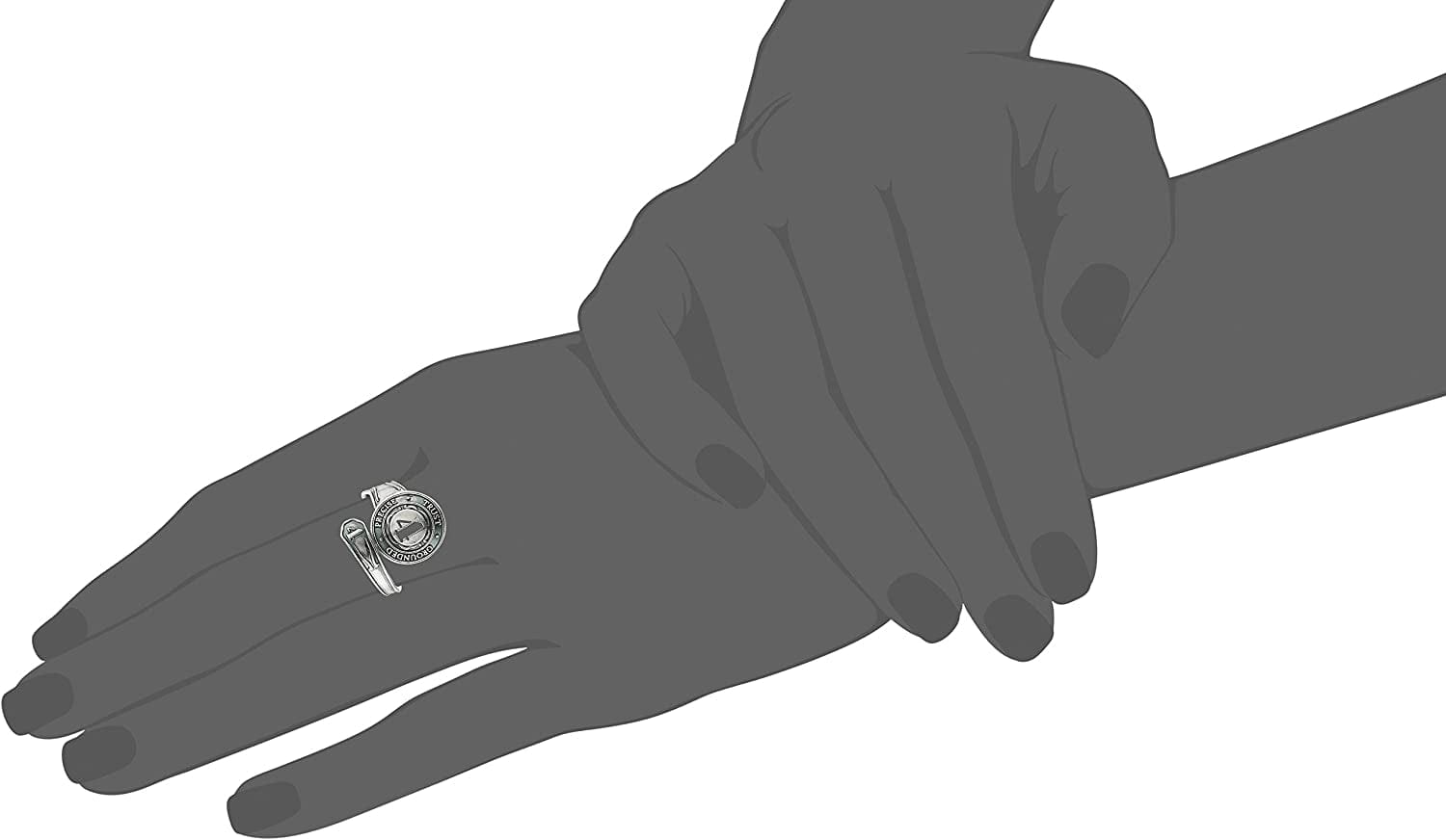 "Numerology" Number, Sterling Silver Spoon Ring, Size 7-9