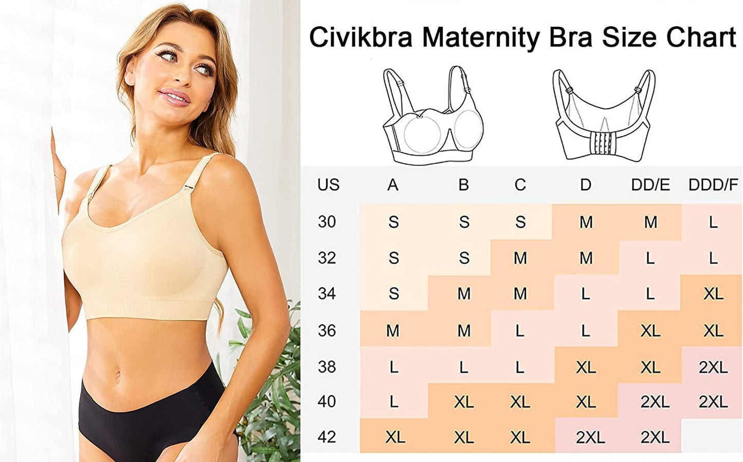 Nursing Bra for Breastfeeding Seamless Full Bust Maternity Bras for Pregancy