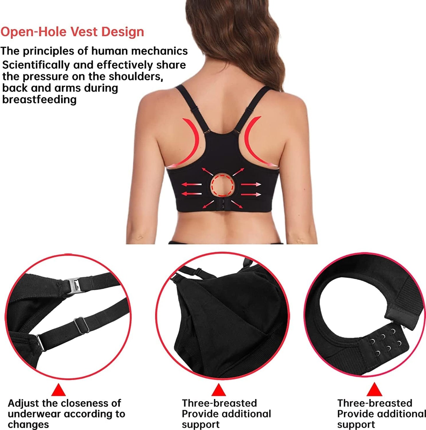 Nursing Tank Tops for Breastfeeding Double Layer Nursing Tops Maternity Stretch Camisole Pregnancy Cami 3 Pack