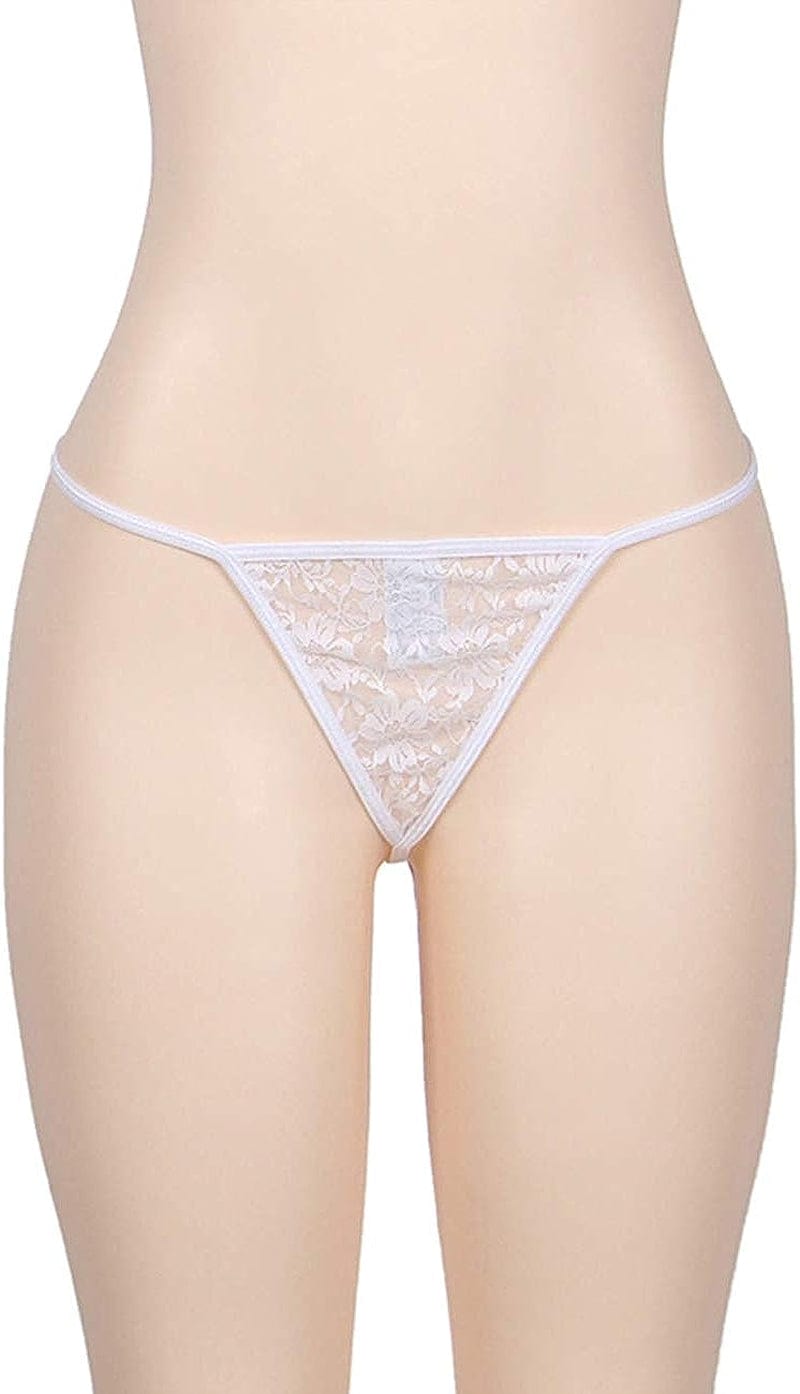 Ohyeahgirl G String Thongs for Women Sheer Floral Lace plus Size Panties Sexy Low Rise Micro T-Back Underwear