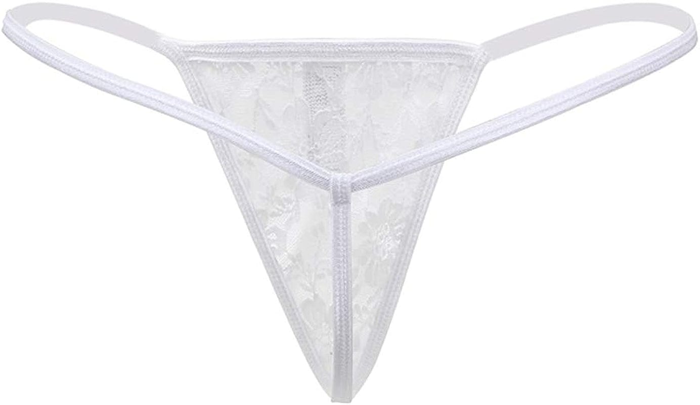 Ohyeahgirl G String Thongs for Women Sheer Floral Lace plus Size Panties Sexy Low Rise Micro T-Back Underwear