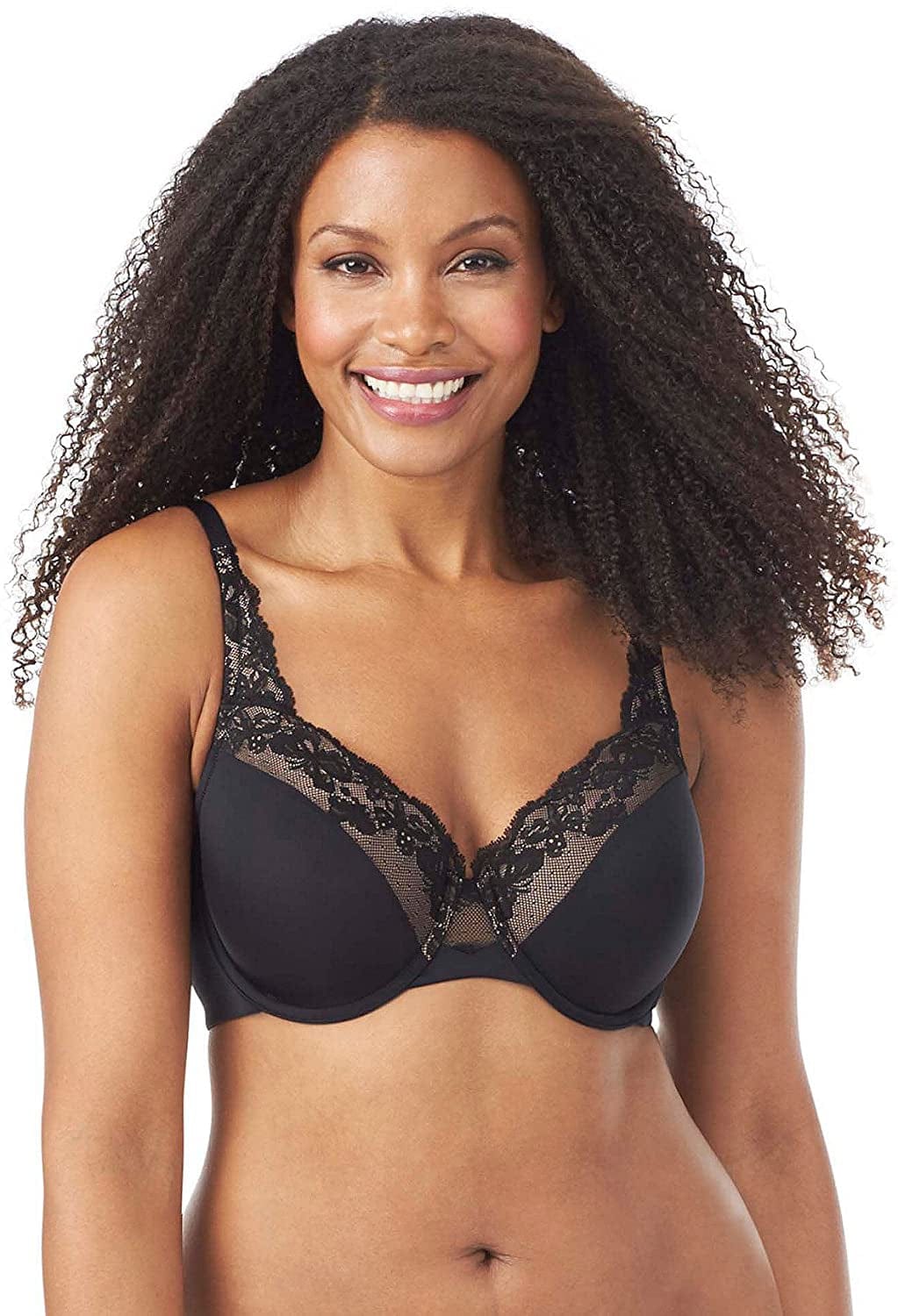 Olga Women'S Cloud 9 Underwire Contour Bra with Lace Black / 40D