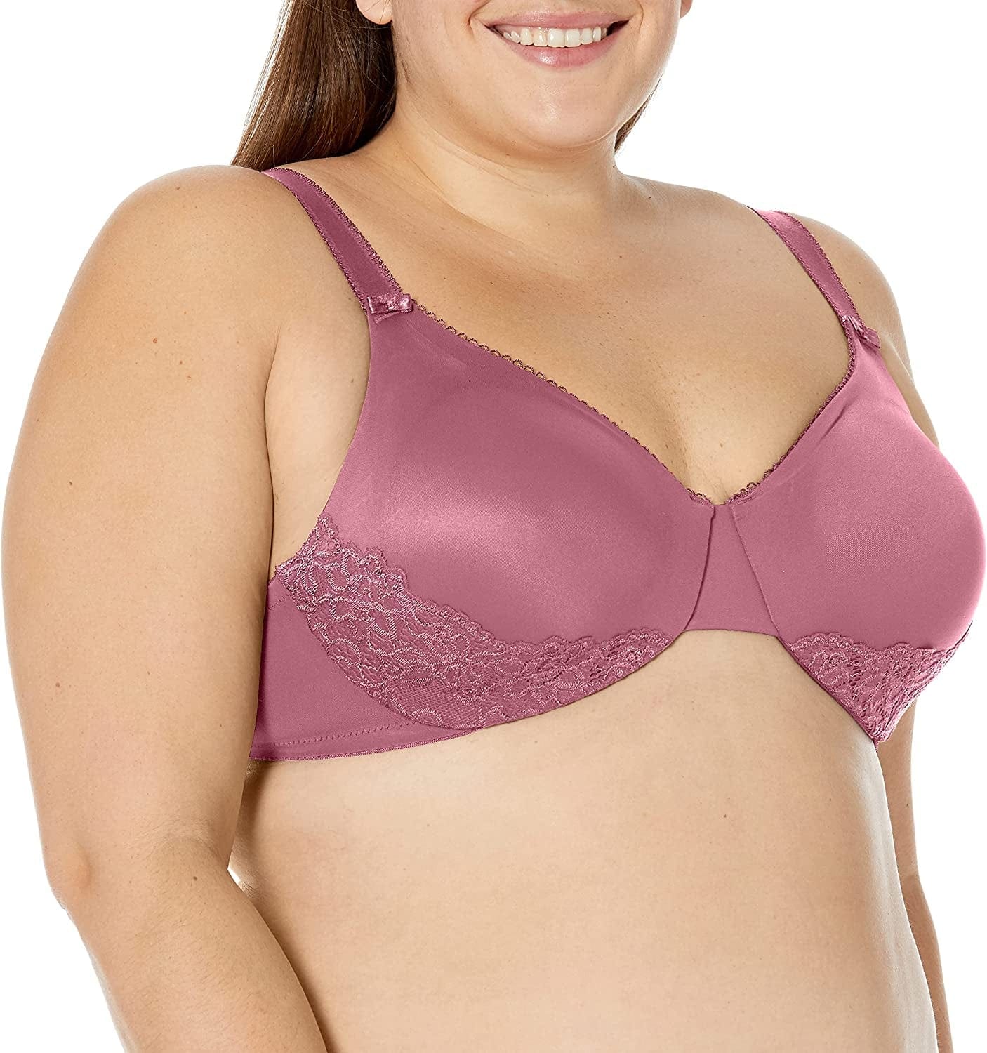 Olga Women'S Cloud 9 Underwire Contour Bra with Lace Hawthorn Rose / 40C