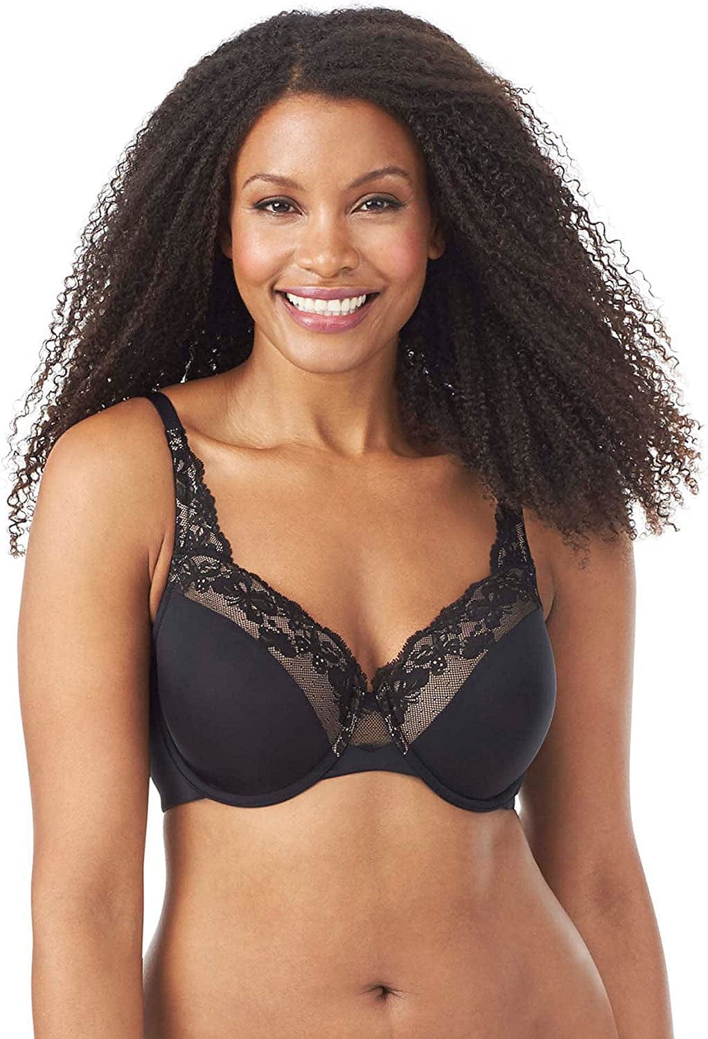 Olga Women'S Cloud 9 Underwire Contour Bra with Lace Black / 40C