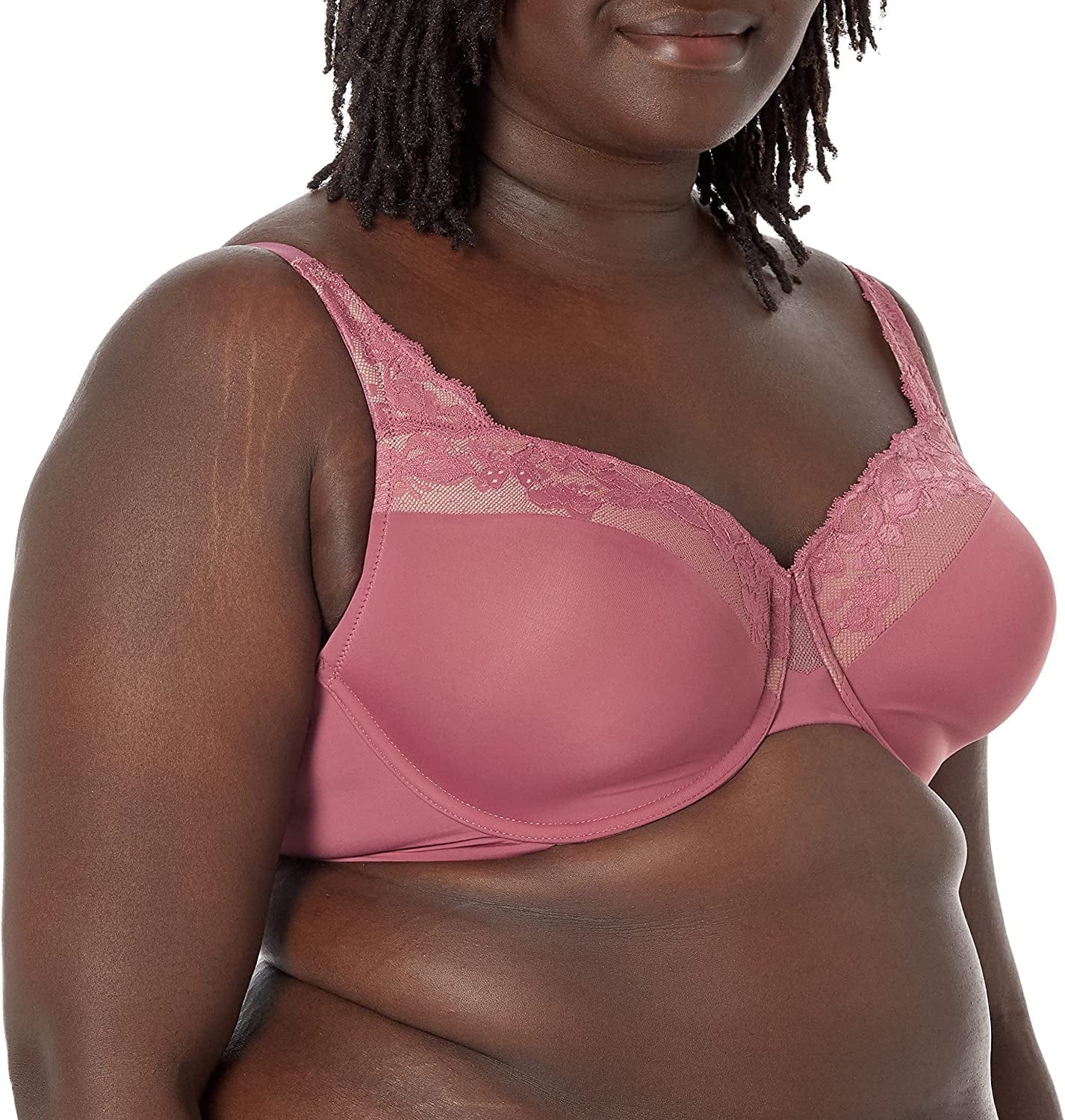 Olga Women'S Cloud 9 Underwire Contour Bra with Lace Hawthrone Rose With Toasted Almond / 40D